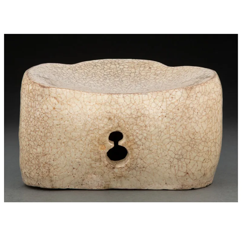 A Chinese Crackle Glazed Stoneware Pillow Ming Dynasty