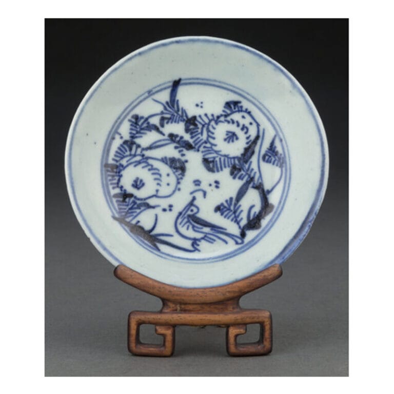 A Chinese Blue and White Dish, late Ming Dynasty