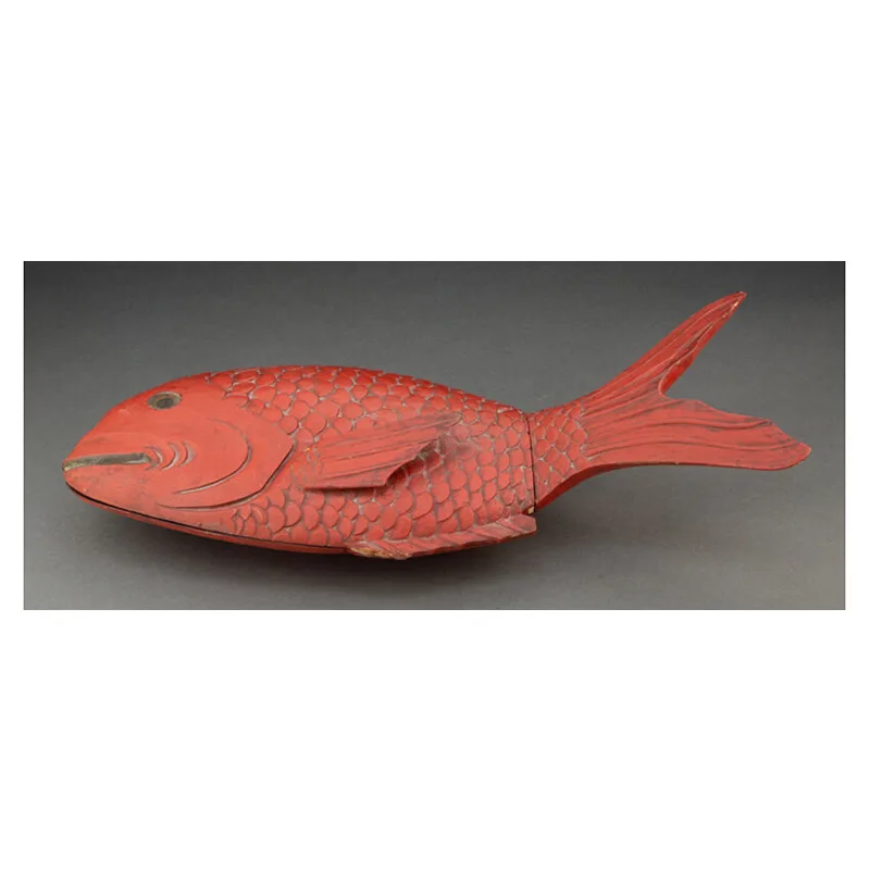 A Japanese Lacquer Fish-Form Covered Box, early 20th century