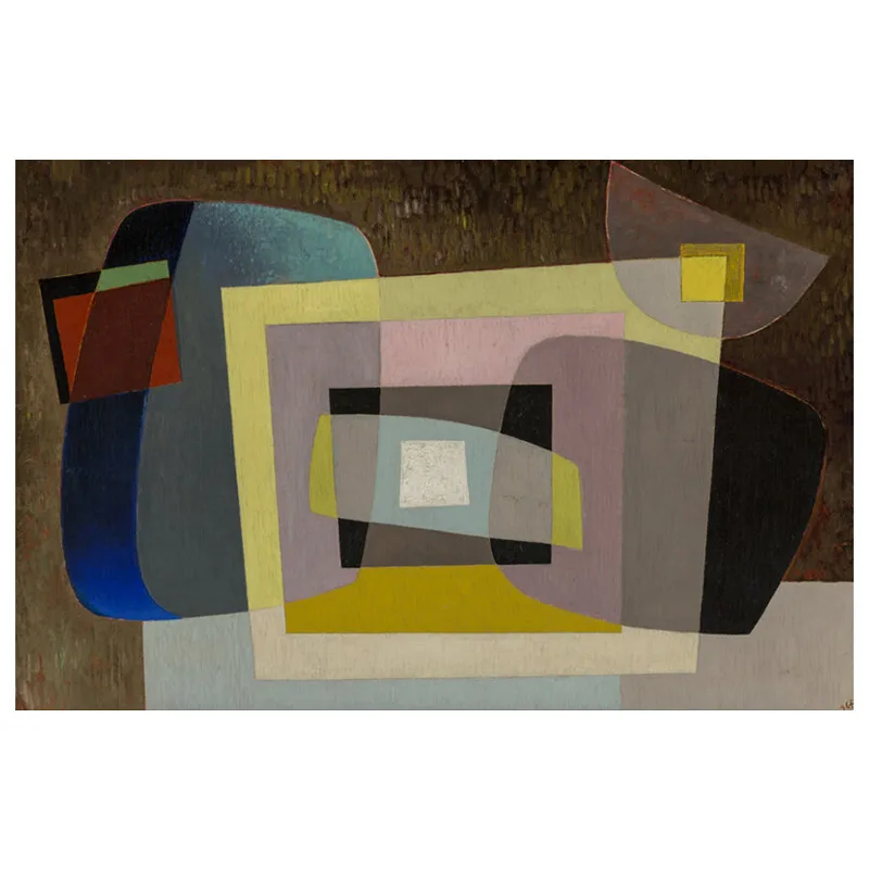 Werner Drewes Oil on canvas