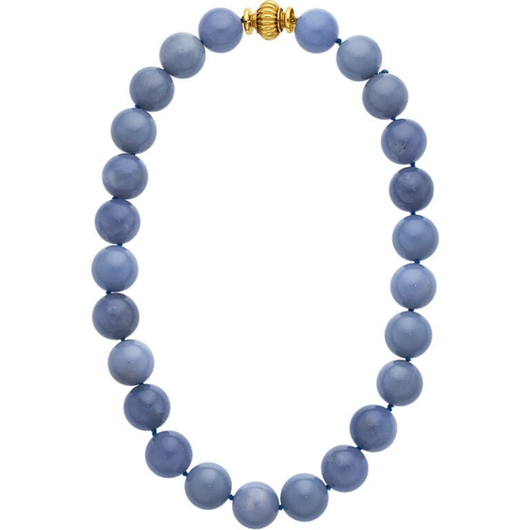 Chalcedony, Gold Necklace