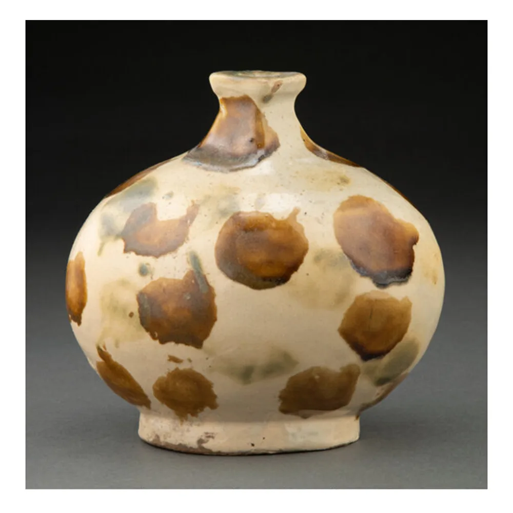A Japanese Glazed Ceramic Vase