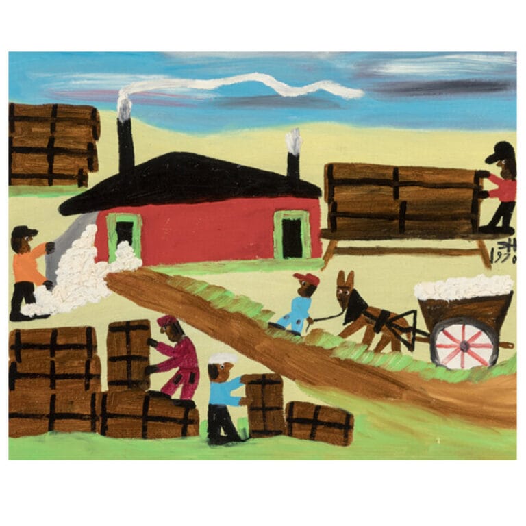 Clementine Hunter (American, 1886-1988) The Harvest, 1970 Oil on canvasboard
