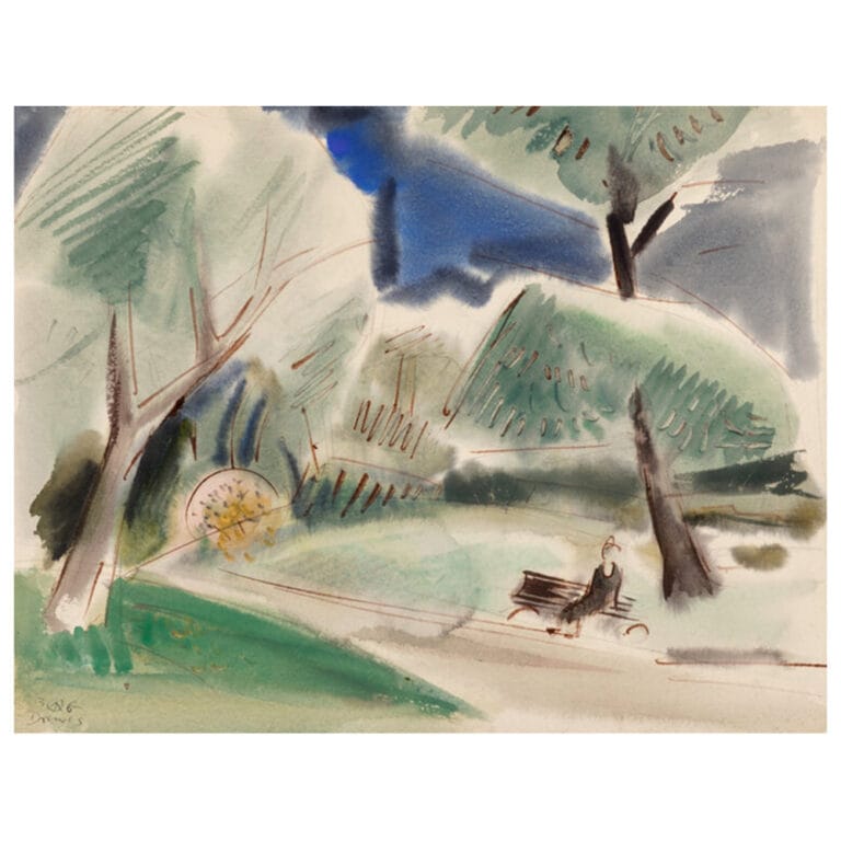 Werner Drewes (American, 1899-1985) In The Prospect Park, 1936