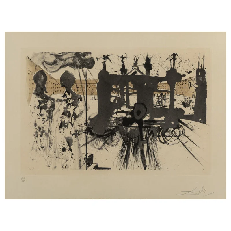 Salvador Dali (1904-1989) Le portique, from La vida es sueño