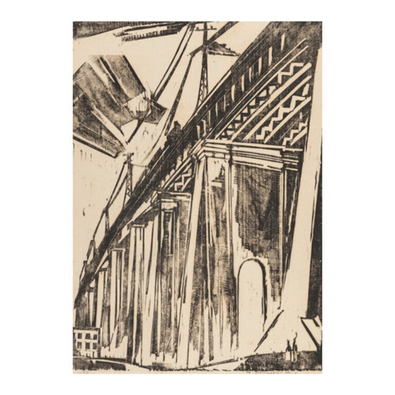 Werner Drewes (1899-1985) Hellgate Bridge, New York City, 1931