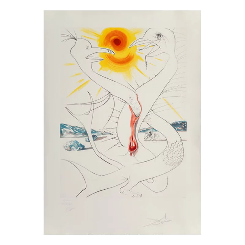 Salvador Dali (1904-1989) Le caducée de Mars