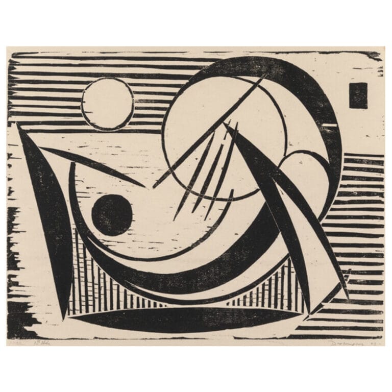 Werner Drewes (1899-1985). Beginning Motion, 1944. Woodcut on paper, 1st state