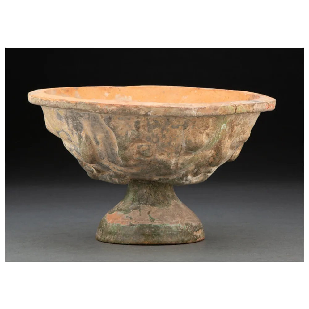 A Chinese Terracotta Pedestal Vessel