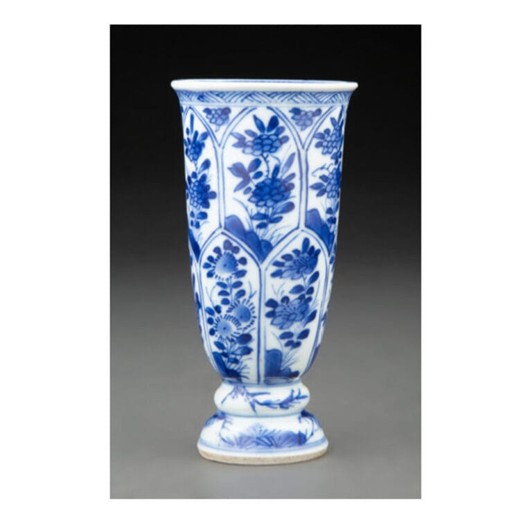 A Small Chinese Blue and White Vase, 19th century