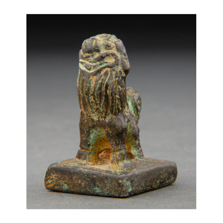 A Miniature Chinese Bronze Lion