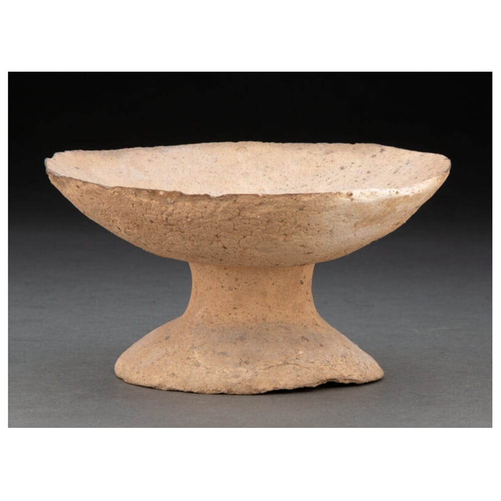 A Japanese Hagi Ware Pedestal Vessel