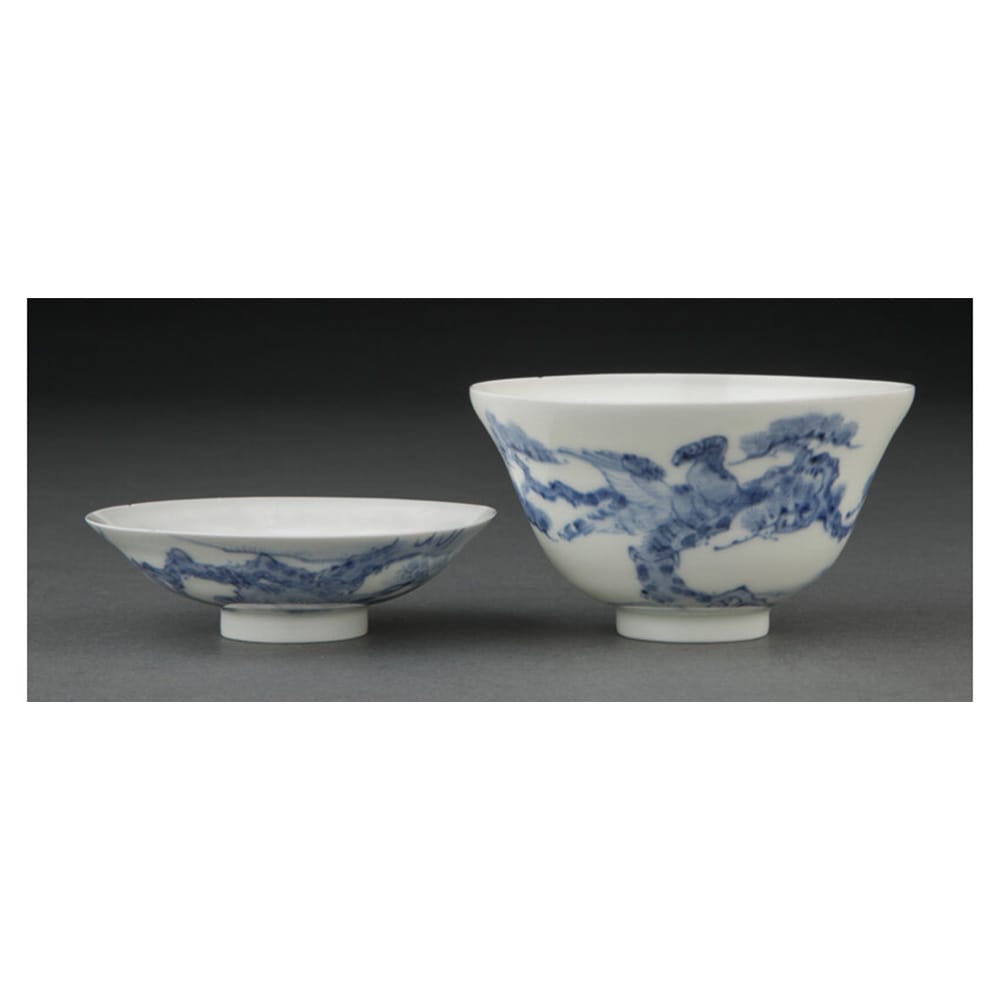 A Japanese Blue and White Covered Bowl, 19th century
