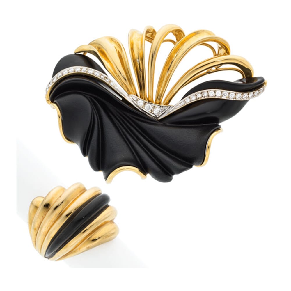 Black Onyx, Diamond, Gold Jewelry