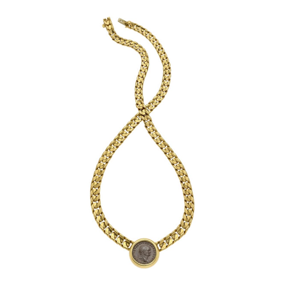 Bvlgari Ancient Coin, Gold Necklace