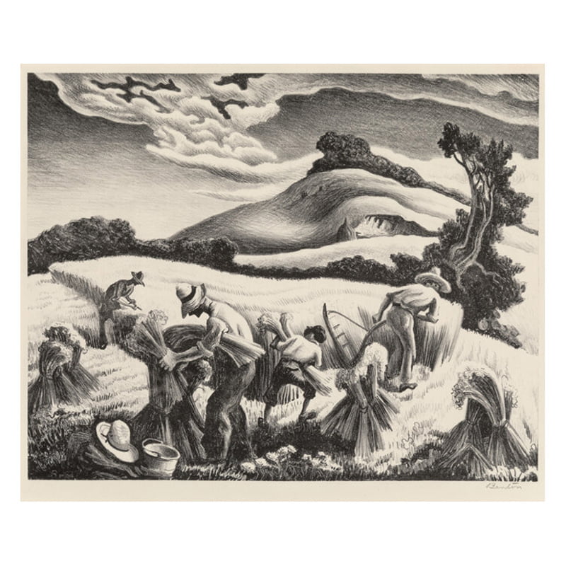 Thomas Hart Benton (1889-1975) Cradling Wheat, 1939