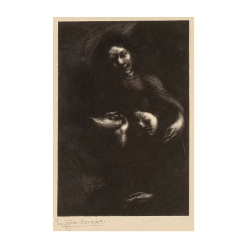 Eugène Carrière (1849-1906) Hommage à Tolstoi (Consolation), 1901