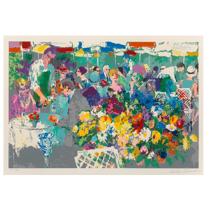 LeRoy Neiman (American, 1921-2012). Bistro Garden, 1987. Serigraph in colors on wove paper