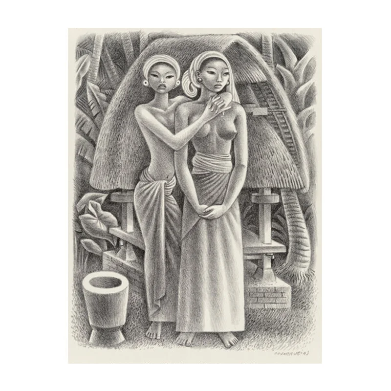 Miguel Covarrubias (1904-1957) Rice Granary, Bali, circa 1943
